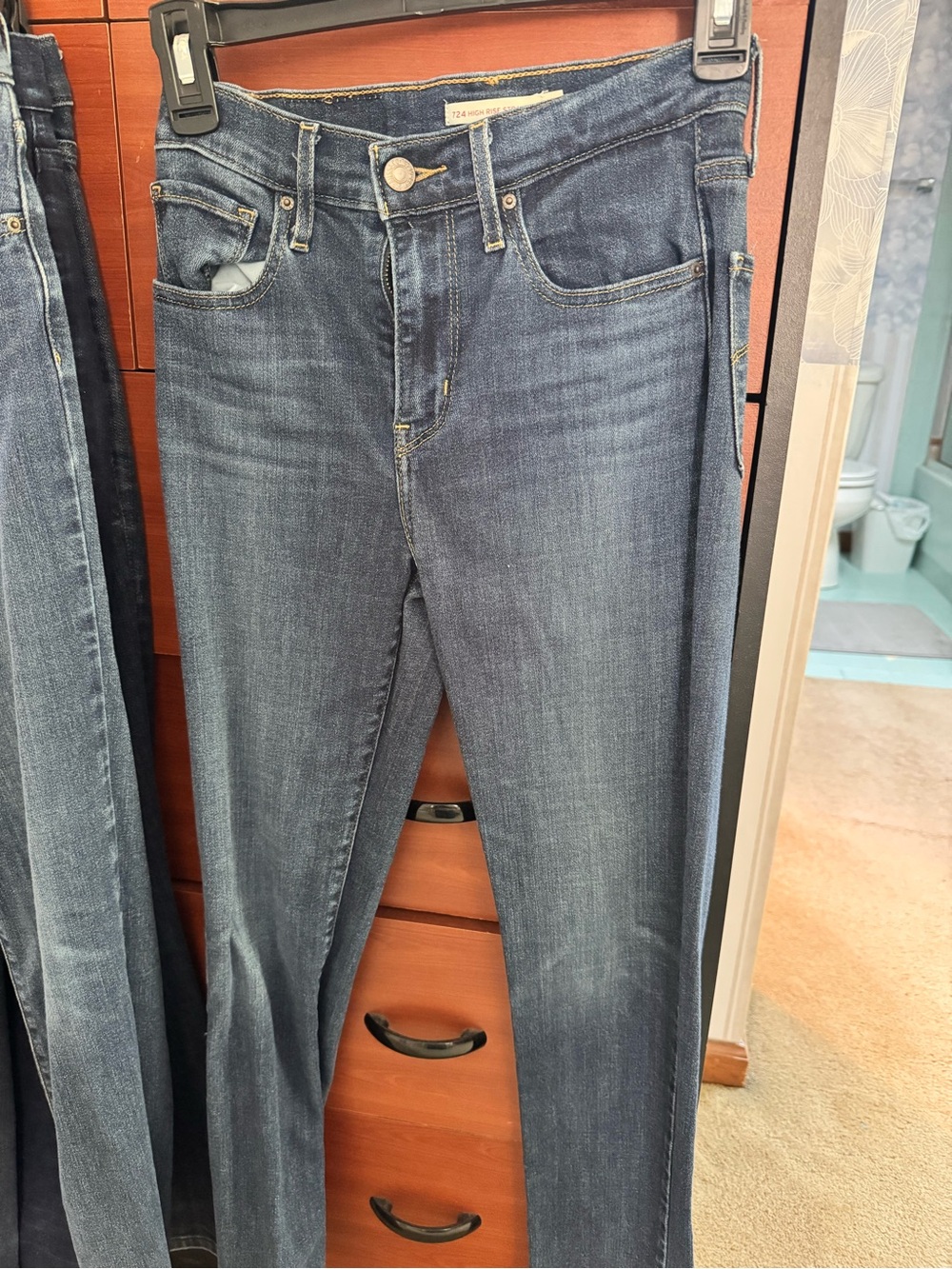 Women's Levi’s 724 Dark Blue High Rise Straight